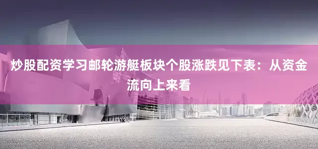 炒股配资学习邮轮游艇板块个股涨跌见下表：从资金流向上来看